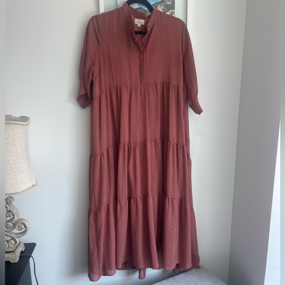 Pink Tiered Maxi Dress